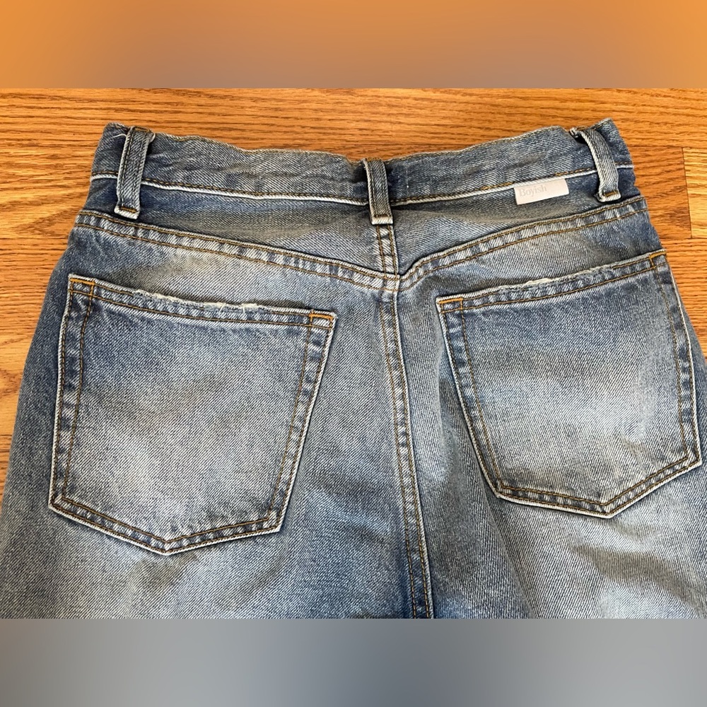 Boyish High Rise Blue Jeans - Picture 7 of 15